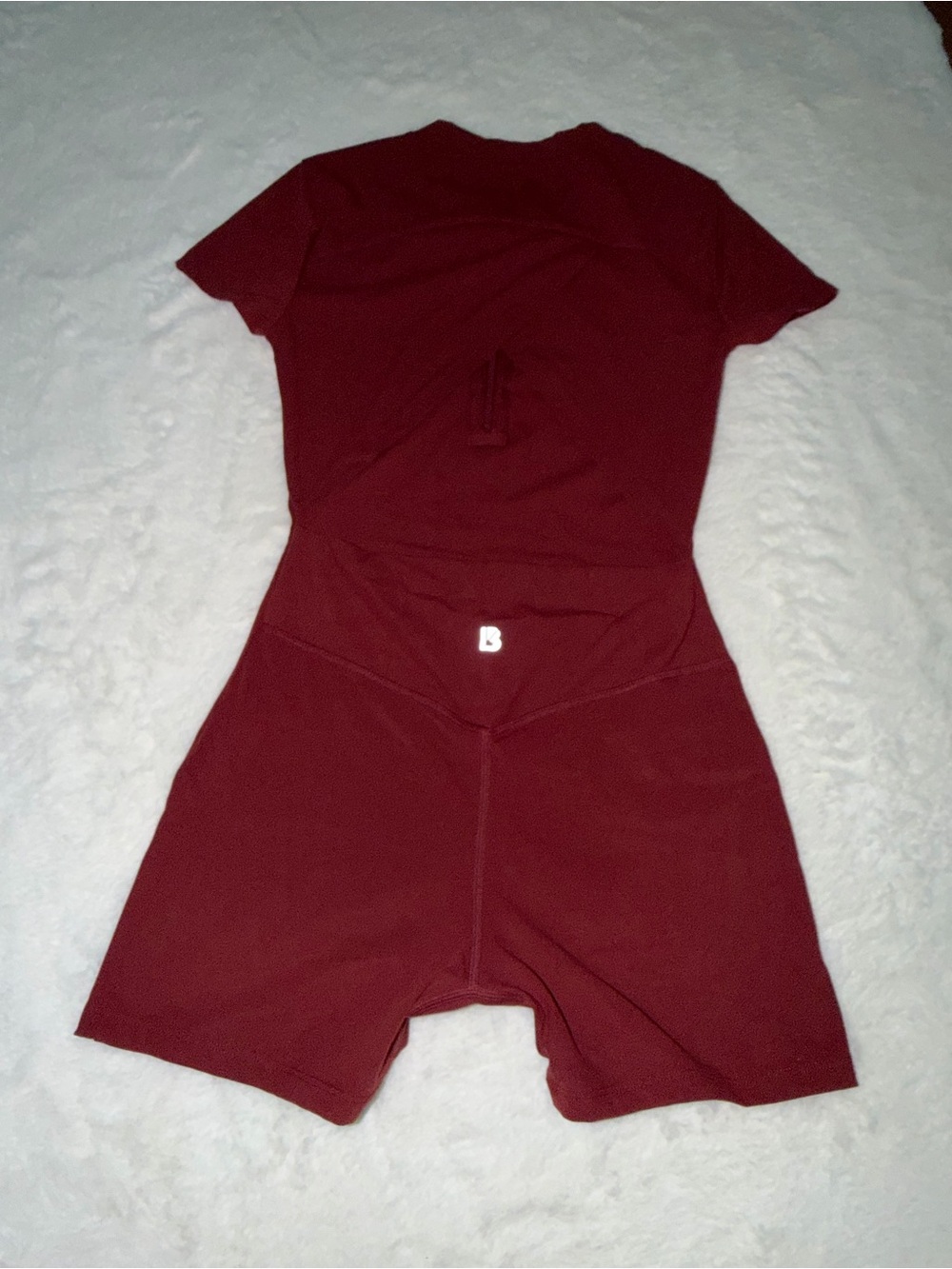 Buffbunny Collection Burgundy Athletic Romper Size Small